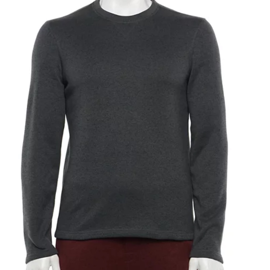 Sonoma Goods For Life Mens Sweater Sleep Tee Long Sleeve Fleece Crewneck Top